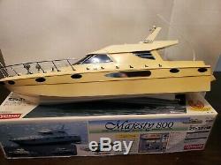 Vintage Kyosho Majesty 800 Dual Motor RC Yacht Boat For Parts Or Repair RARE