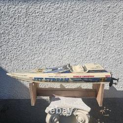 Vintage Kyosho RC BOAT Jet Stream GP10 No Remote Untested As Is For Parts