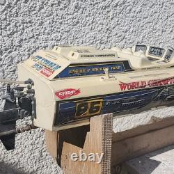 Vintage Kyosho RC BOAT Jet Stream GP10 No Remote Untested As Is For Parts