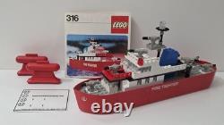 Vintage LEGOLAND 316 775 Fire Fighter Ship Parts Complete w Manual & Stickers