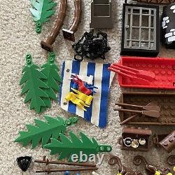 Vintage LEGO Pirate Minifigure LOT Parts Mast Rope Bridge Boats Monkey Palm Tree