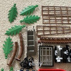 Vintage LEGO Pirate Minifigure LOT Parts Mast Rope Bridge Boats Monkey Palm Tree
