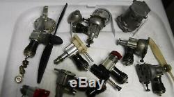 Vintage LOT of 31 GAS RC Engines Motors for CARS BOATS Hobbyist for Parts