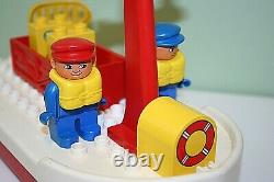 Vintage Lego Duplo Fishing Boat & Skipper Figures Parts Spares