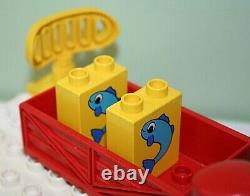 Vintage Lego Duplo Fishing Boat & Skipper Figures Parts Spares