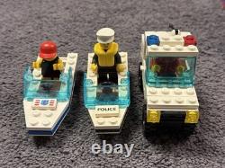Vintage Lego Land Lot Boats Fire Trucks Helicopter Parts + Mini Figures