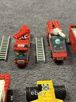 Vintage Lego Land Lot Boats Fire Trucks Helicopter Parts + Mini Figures