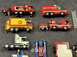 Vintage Lego Land Lot Boats Fire Trucks Helicopter Parts + Mini Figures