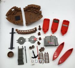 Vintage Lego Parts Lot Pirate Ship Hull Boats Bridge Anchor Tree 1990s Specialty