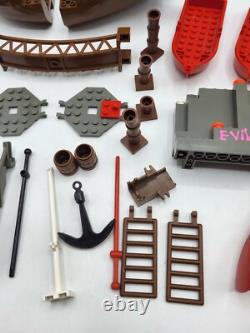 Vintage Lego Parts Lot Pirate Ship Hull Boats Bridge Anchor Tree 1990s Specialty