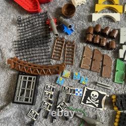 Vintage Lego Pirate Parts Lot Minifigures, Cannons, Boats, Trees, Mast & More