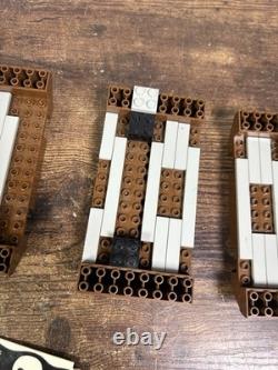 Vintage Lego Pirate Ship Hull Parts Brown Red Incomplete Skulls Eye