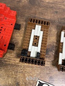 Vintage Lego Pirate Ship Hull Parts Brown Red Incomplete Skulls Eye