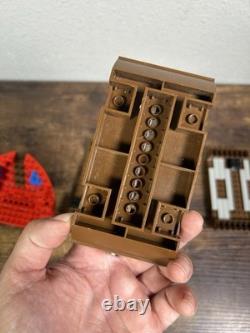 Vintage Lego Pirate Ship Hull Parts Brown Red Incomplete Skulls Eye