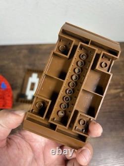 Vintage Lego Pirate Ship Hull Parts Brown Red Incomplete Skulls Eye