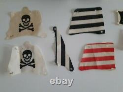 Vintage Lego Pirate Ship Parts Cloth Flags Sails, Other Flags, Boat Parts Ect