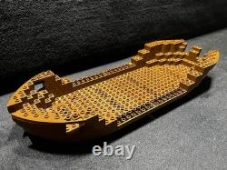 Vintage Lego Pirates 6285 Black Seas Barracuda Mast, Boat Hull, Anchor