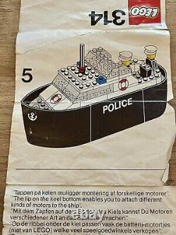 Vintage Lego Set 314 Police Patrol Boat 1976 (MISSING PARTS) See Photos