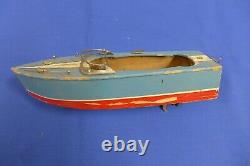 Vintage Line Mar Wood Toy Boat Battery Op Louis Marx Linemar Japan Parts Restore