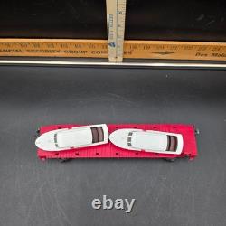 Vintage Lionel Postwar 6416 Boat Loader Car with 2 Red Original Boats FOR PARTS