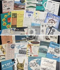 Vintage Lot (35+) Marine-Fishing-Boating- Advertising Brochures & Parts Lists