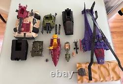 Vintage Lot GI Joe Cobra Vehicles jeep boat helicopter tank incomplete parts 80s