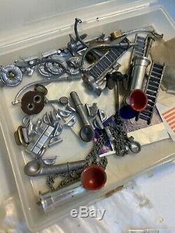 Vintage Lot Metal Fittings, Model Boat, Ship Parts #7H