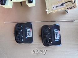 Vintage Lot Nikko RDC-19203 Barracuda Thunder + Tiger RC Boats For Parts