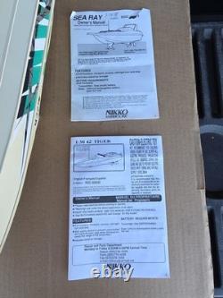 Vintage Lot Nikko RDC-19203 Barracuda Thunder + Tiger RC Boats For Parts
