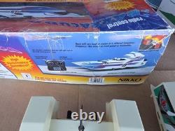 Vintage Lot Nikko RDC-19203 Barracuda Thunder + Tiger RC Boats For Parts