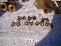 Vintage Lot Of Bronze Wood Boat Hardware Parts AS SHOWN IN PHOTOS