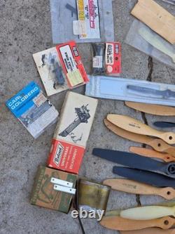 Vintage Lot of 60's gas airplane parts