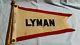 Vintage Lyman Boat Burgee Yacht Flag 1960s Orginal. Excellent