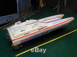 Vintage MRP RC Radio Control Electric Offshore Boat Fast Cat For Parts or repair