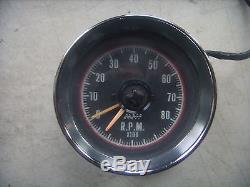 Vintage MW TachometerTachRPM Gauge X100 8000 R. P. M. FordMercury. 3 1/2