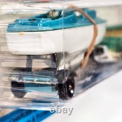 Vintage Majorette 338 Super Tandems Chrysler 180 Sedan, Trailer & Sail Boat