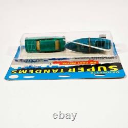 Vintage Majorette 338 Super Tandems Chrysler 180 Sedan, Trailer & Sail Boat