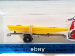 Vintage Majorette 362 Super Tandems Dodge Fire Engine & Boat / Made in France
