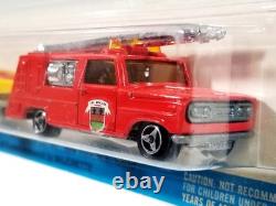 Vintage Majorette 362 Super Tandems Dodge Fire Engine & Boat / Made in France