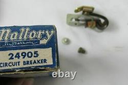 Vintage Mallory Ignition parts 4 circuit breakers 1-Condenser New old stock
