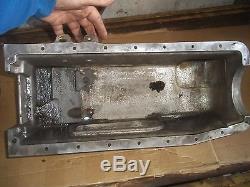 Vintage Marine Boat Inboard 283 Chevy Engine Aluminum Oil Pan Pump Filter Stick