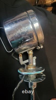 Vintage Marine Boat Spotlight Searchlight Inside Adjustable Boat Parts Crome