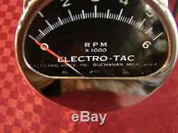 Vintage Marine Nos Chrome Electro-tac Tachometer