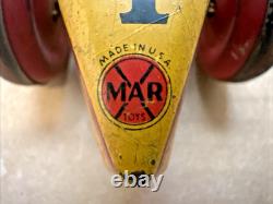 Vintage Marx (Midget) No 4 Boat Tail Race Car Wind-Up Tin Litho Parts or Repair