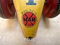 Vintage Marx (Midget) No 4 Boat Tail Race Car Wind-Up Tin Litho Parts or Repair