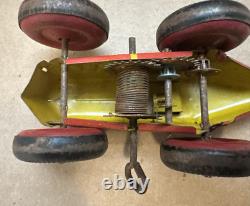 Vintage Marx (Midget) No 4 Boat Tail Race Car Wind-Up Tin Litho Parts or Repair