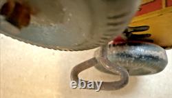 Vintage Marx (Midget) No 4 Boat Tail Race Car Wind-Up Tin Litho Parts or Repair