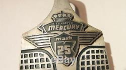 Vintage Mercury Motor Outboard Emblem Kiekhaefer Mark 25 Great Logo Design