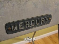 Vintage Mercury Outboard Motor Stand Cast Aluminum & Steel Vollrath Plate