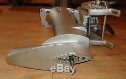 Vintage Mercury outboard racing Q Tower with steering pivot & stern brackets